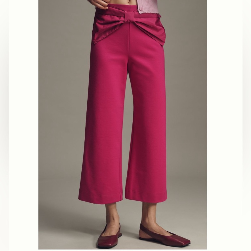 Anthropologie Colette merrick’s art collection 
bow pants sz 33